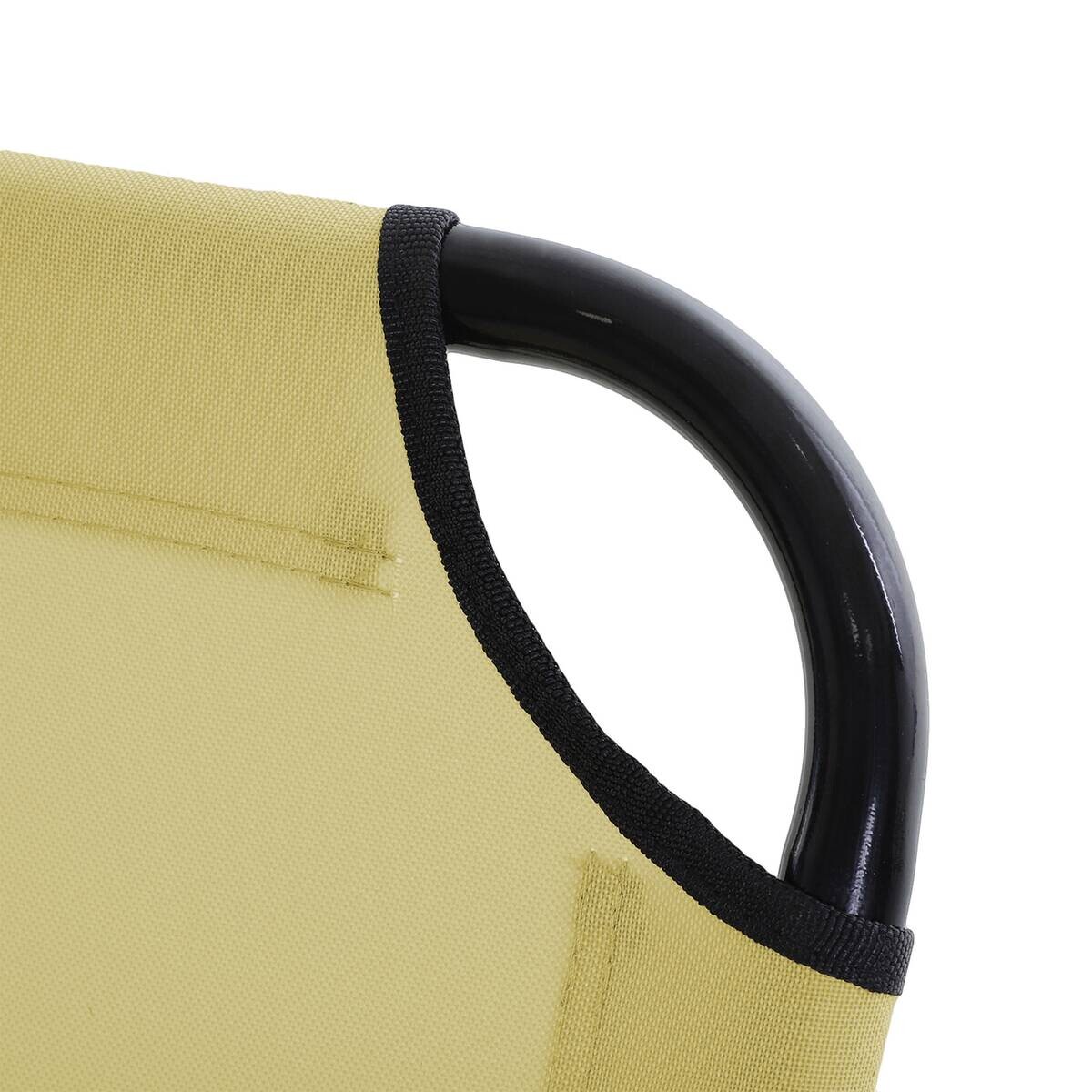 Outsunny Sonnenliege cremeweiß Stahl B/H/L: ca. 56x28x188 cm