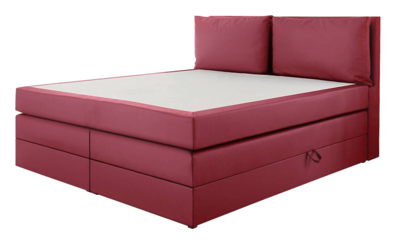 Boxspringbett Lissy burgund rot Liegefläche B/L: ca. 180x200 cm