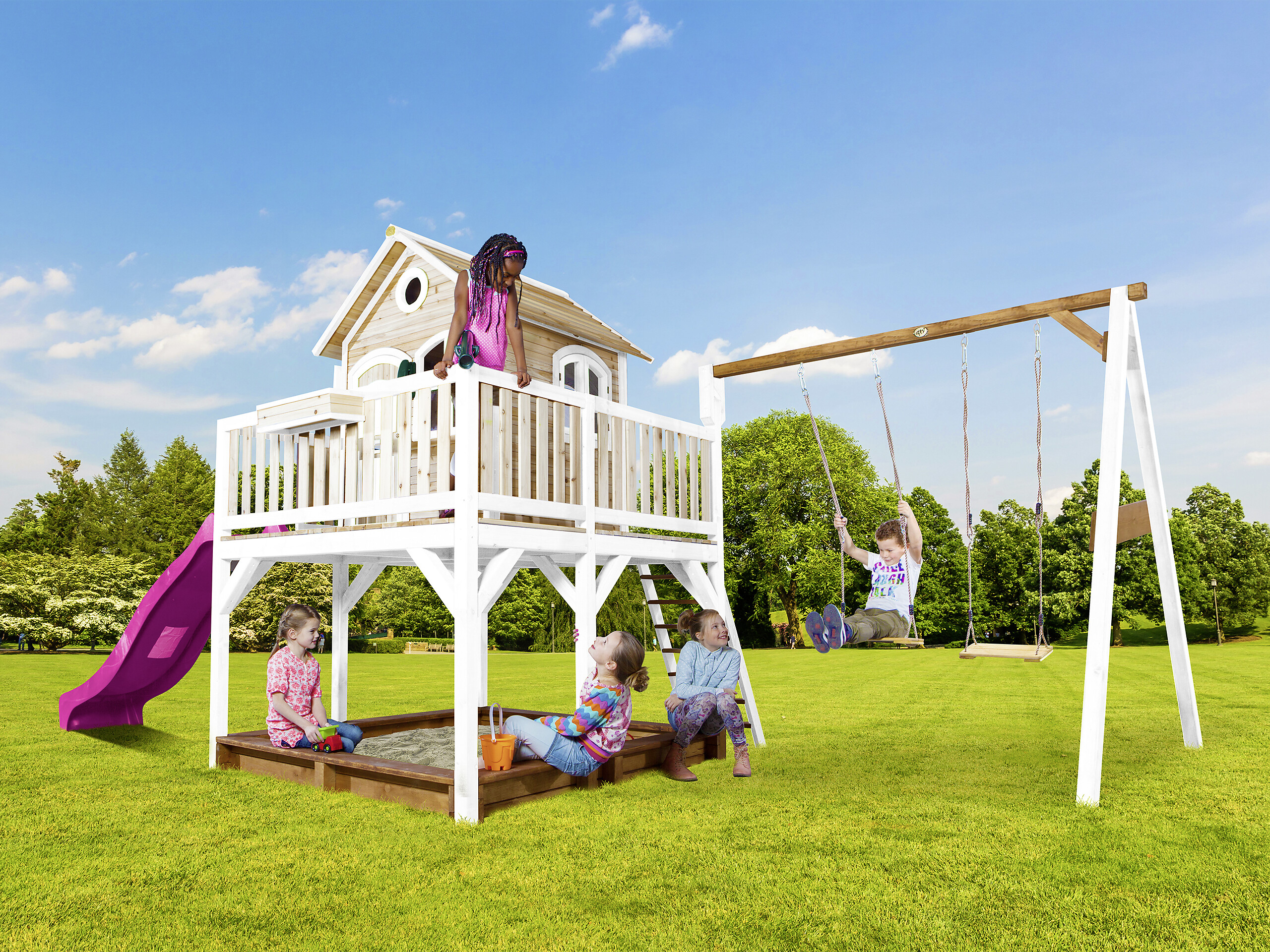 AXI Spielhaus Liam braun B/H/L: ca. 613x291x277 cm