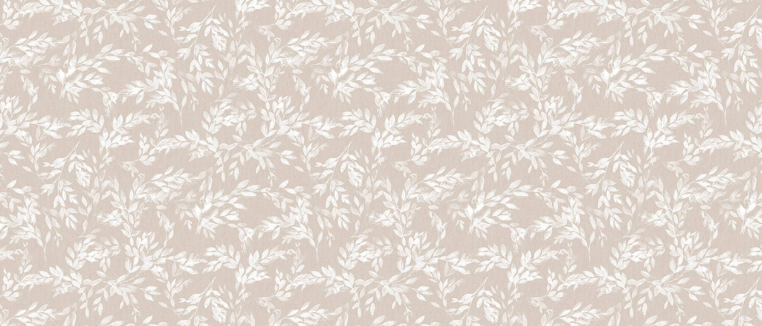 Tischtex Abwaschbarer Tischbelag Blumenranke beige B: ca. 140 cm