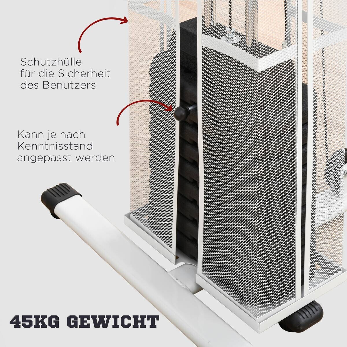 HOMCOM Kraftstation weiß Stahl B/H/L: ca. 110x210x150 cm