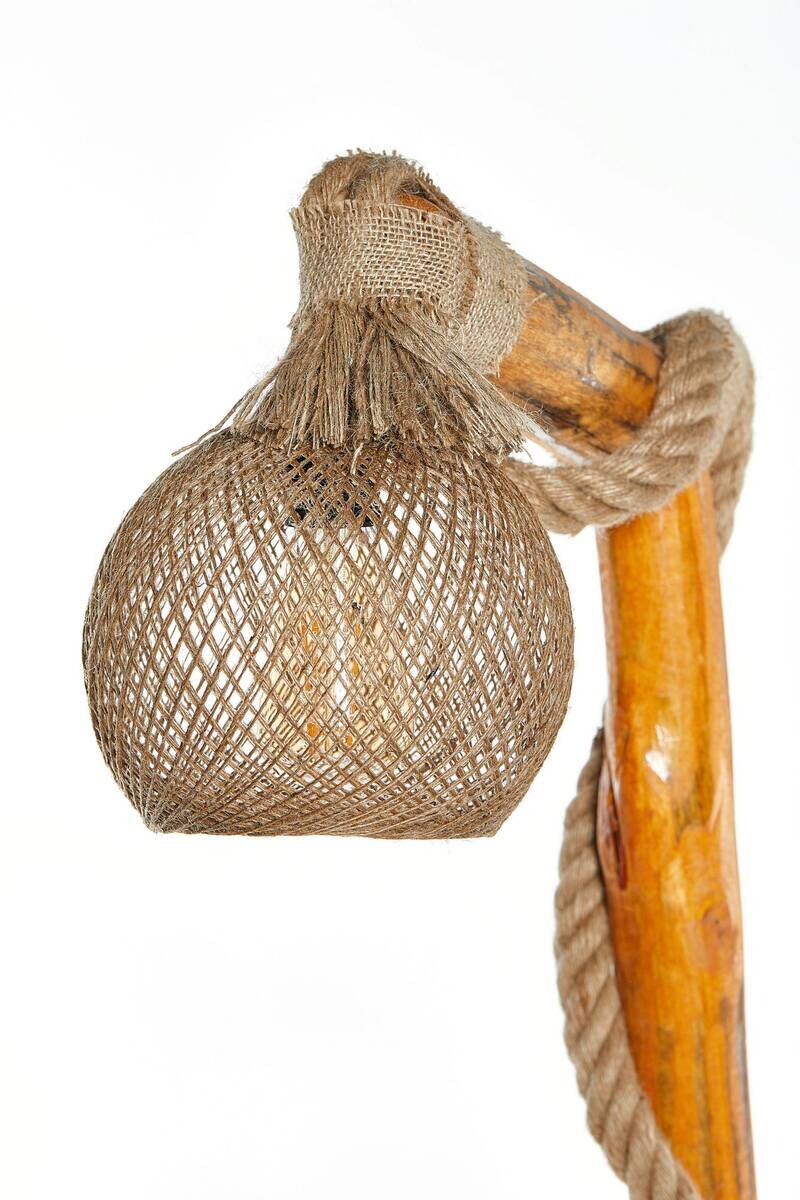 Opviq Stehleuchte natur Holz B/H/T/L/D: ca. 24x140x24x24x24 cm E27 1 Brennstellen