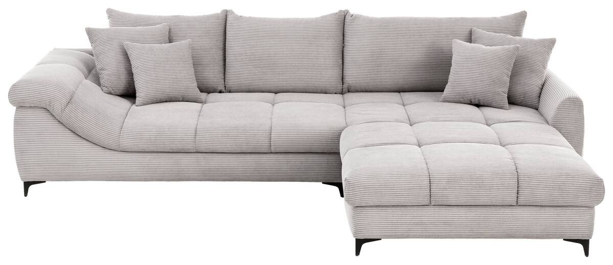 Ecksofa grau Microfaser B/H/T: ca. 332x96x227 cm