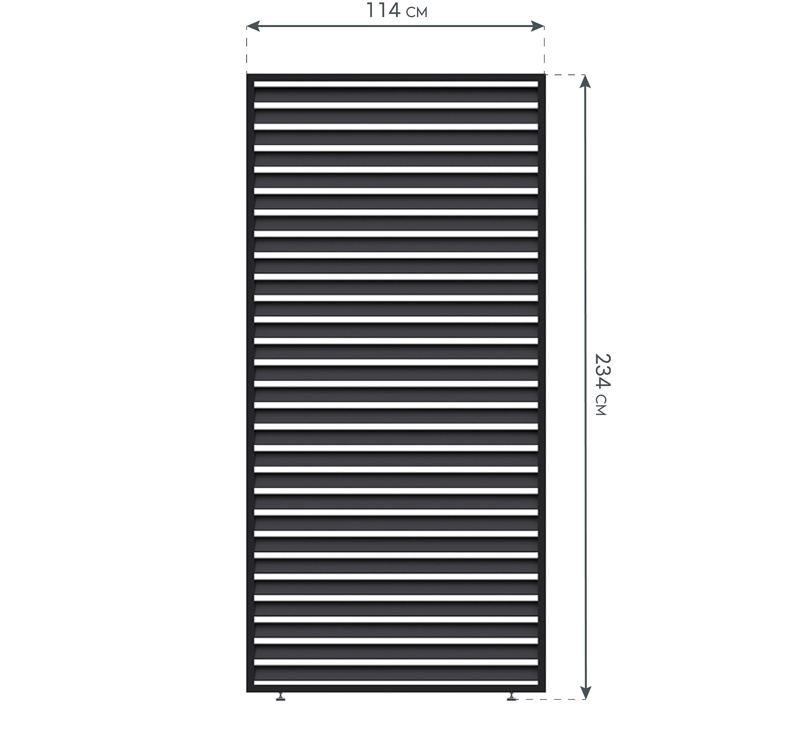 Paragon Outdoor Lamellen-Sichtschutz Grand Tuscan grau Aluminium B/H: ca. 114x234 cm