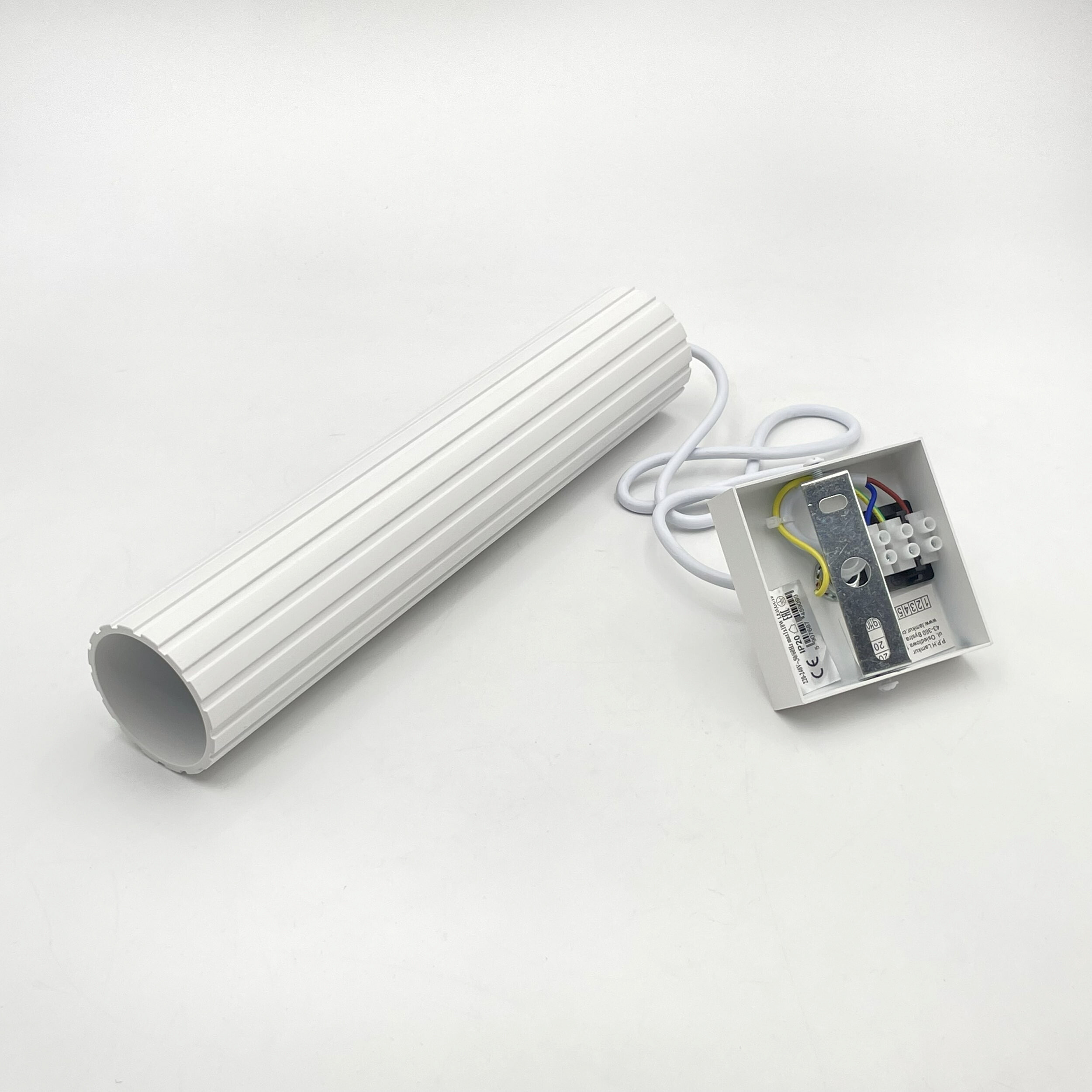 Lamkur Strahler Prisma weiß Stahl B/H/L: ca. 6,5x118x6,5 cm 1 Brennstellen