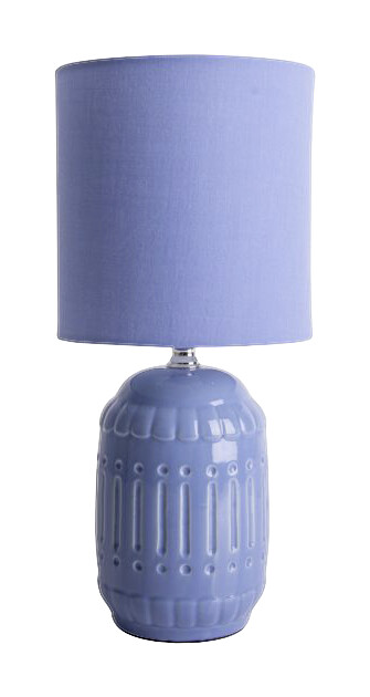 Näve Leuchten Keramik Tischleuchte NV3188392 hellblau Keramik Metall Stoff B/H/T: ca. 14x30x14 cm E14 1 Brennstellen