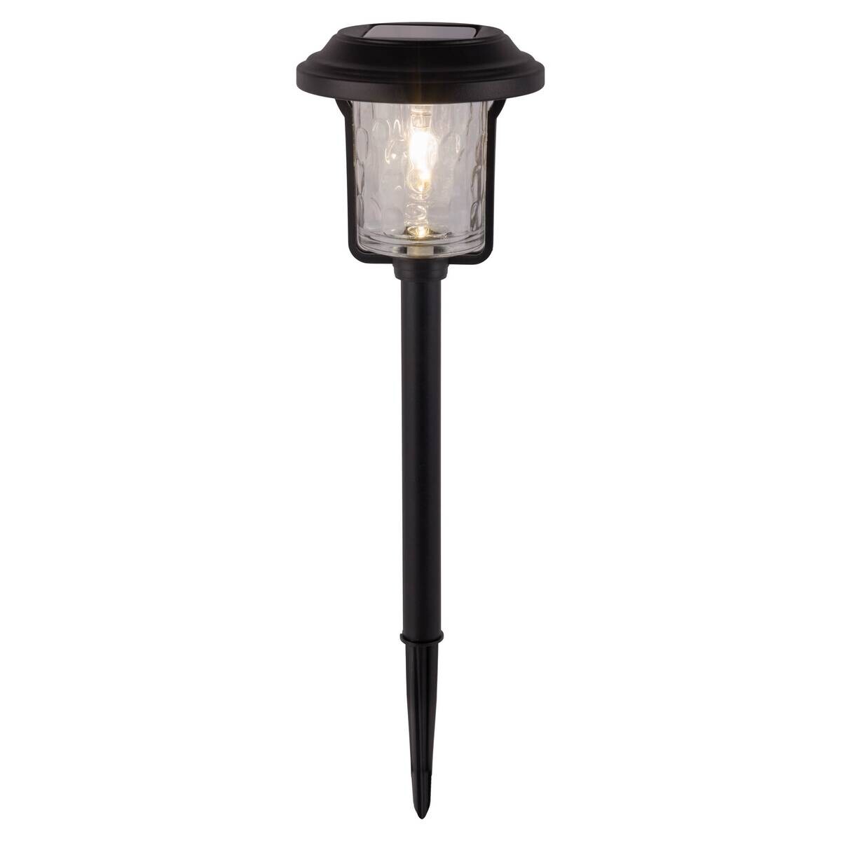 Außenleuchte schwarz Glas Metall B/H/T/D: ca. 14,6x54,7x14,6x14,6 cm