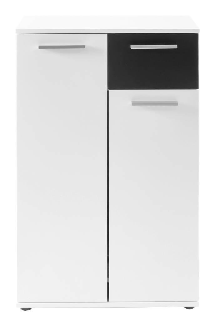 Schuhkommode JAKOB weiß schwarz B/H/T: ca. 60x102x30 cm