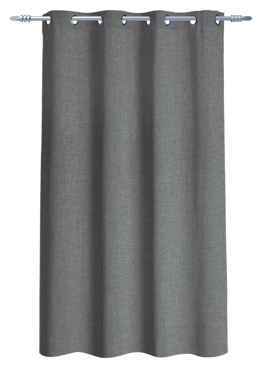 POCOline Ösenvorhang Cleo anthrazit B/L: ca. 140x175 cm