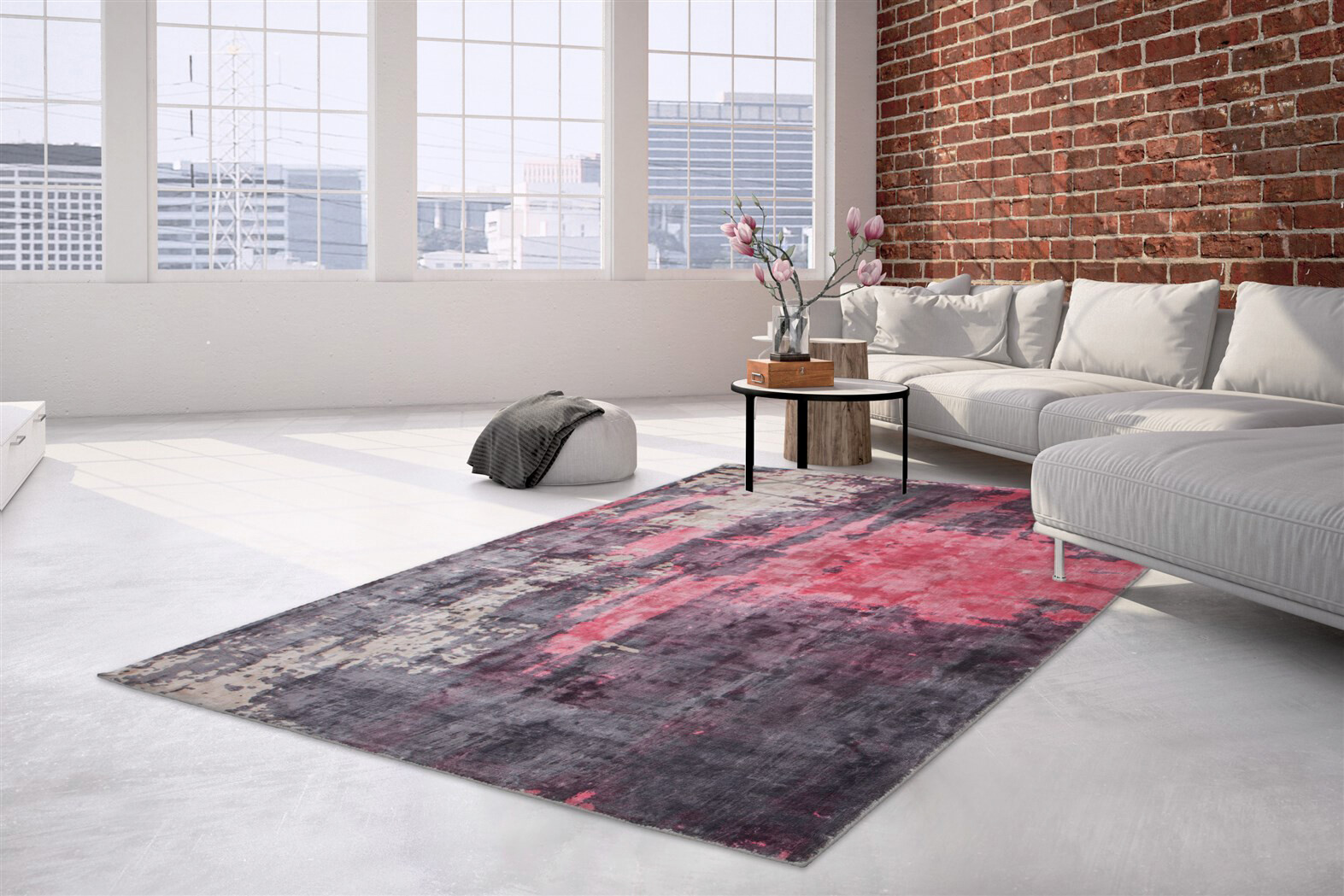 Arte Espina Kurzflorteppich Ocean 100 rot B/L: ca. 170x240 cm