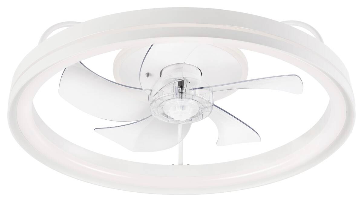 Lamkur LED-Deckenventilator Falco weiß H/L: ca. 17x50 cm 4 Brennstellen