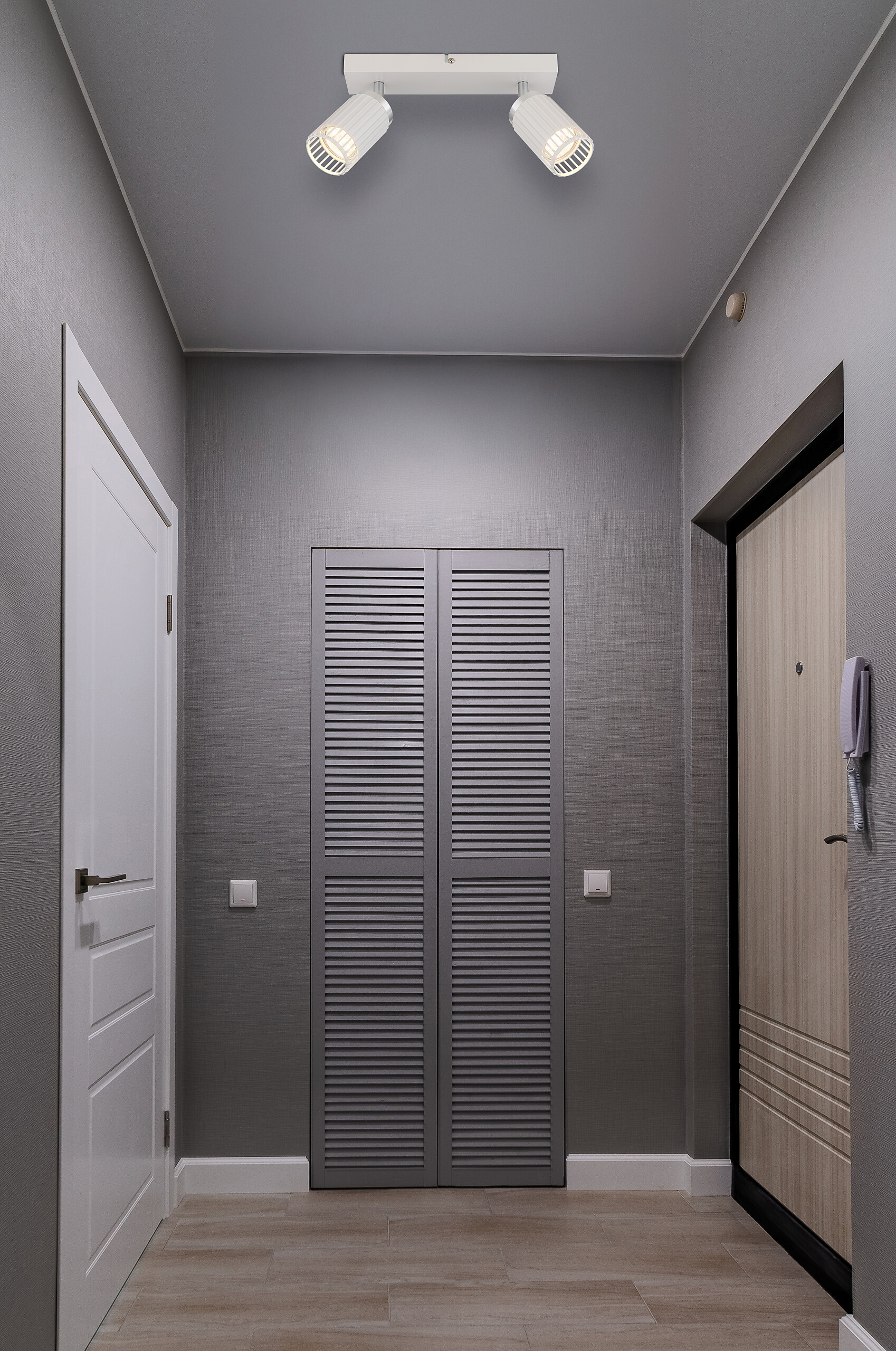 GLOBO Strahler weiß Metall Aluminium B/H/T/L: ca. 12,5x15,5x26x26 cm GU10 2 Brennstellen