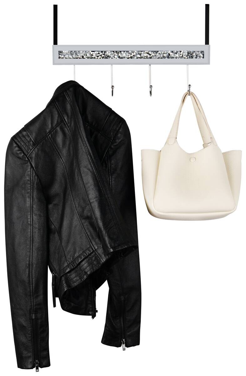 Türgarderobe Zoe weiß schwarz Glas B/H/T: ca. 40x12x9 cm