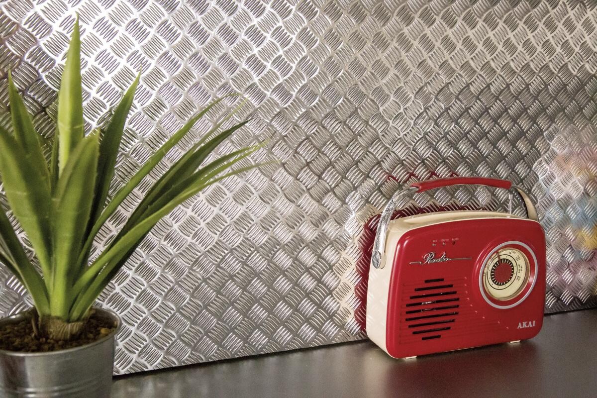 d-c-fix Dekofolie Riffelblech silber B/L: ca. 45x150 cm