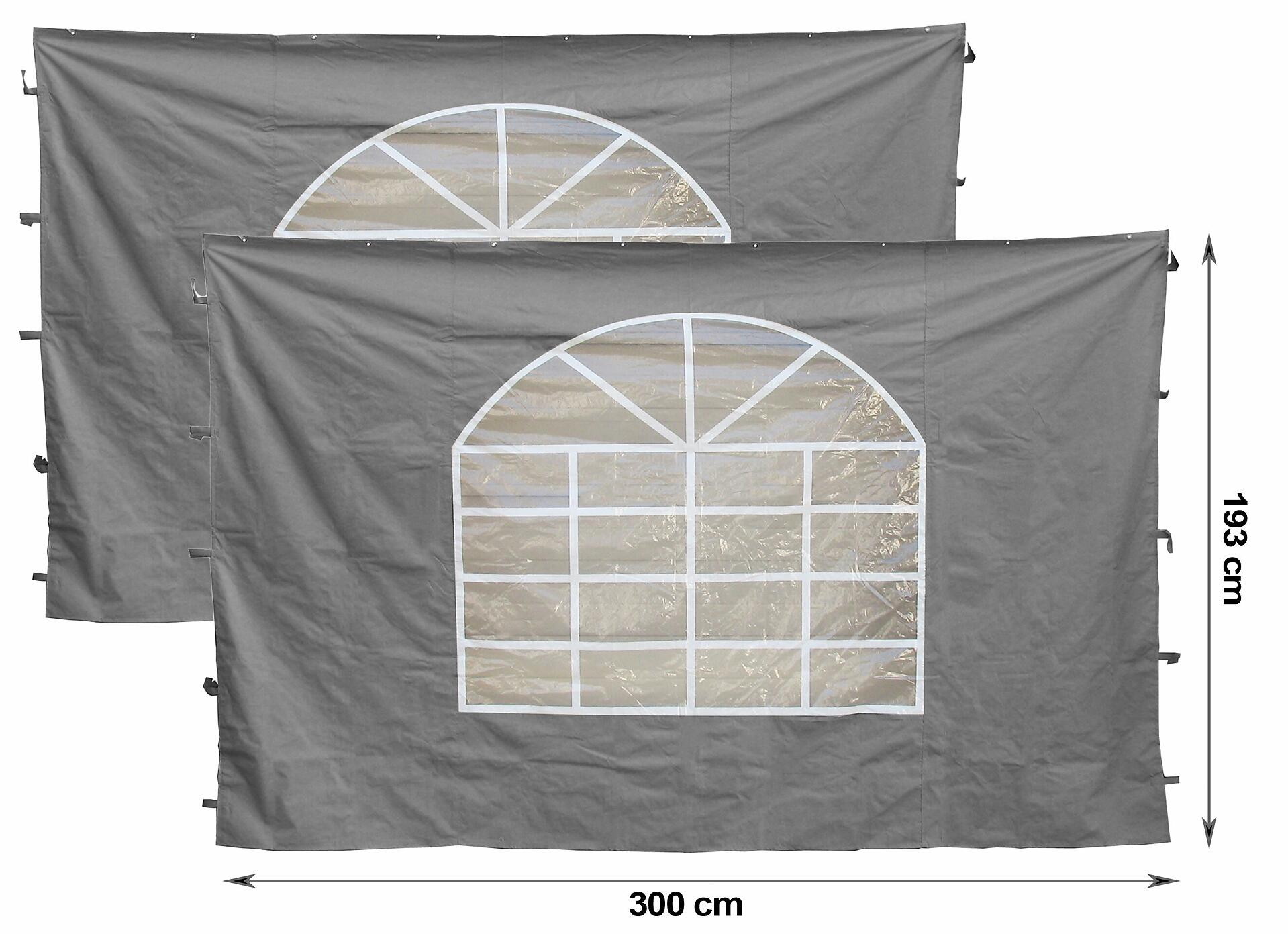 Grasekamp Seitenteile für Pavillon Sahara grau Kunststoff B/H: ca. 300x193 cm