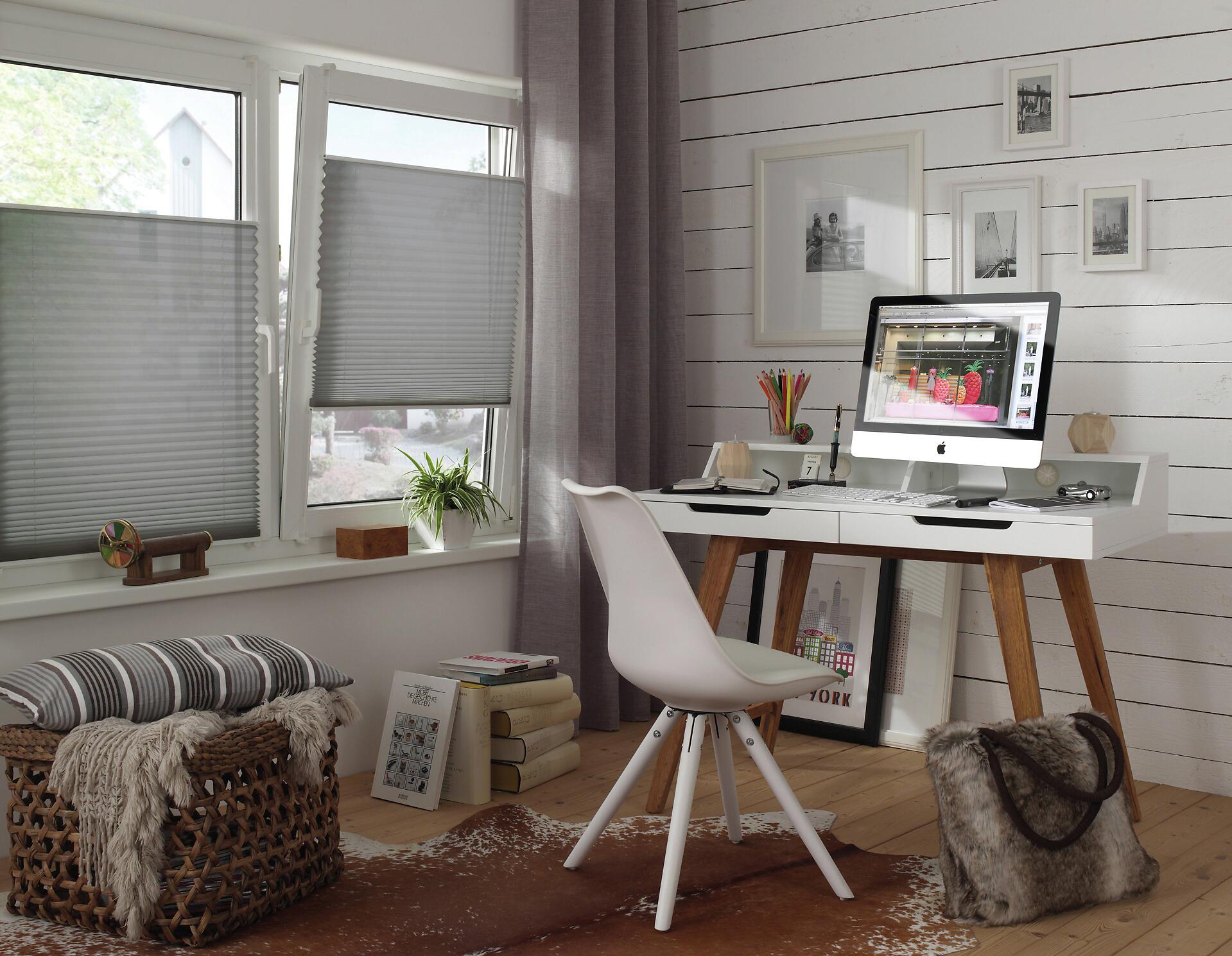 Boviva Spannplissee silber B/L: ca. 55x130 cm