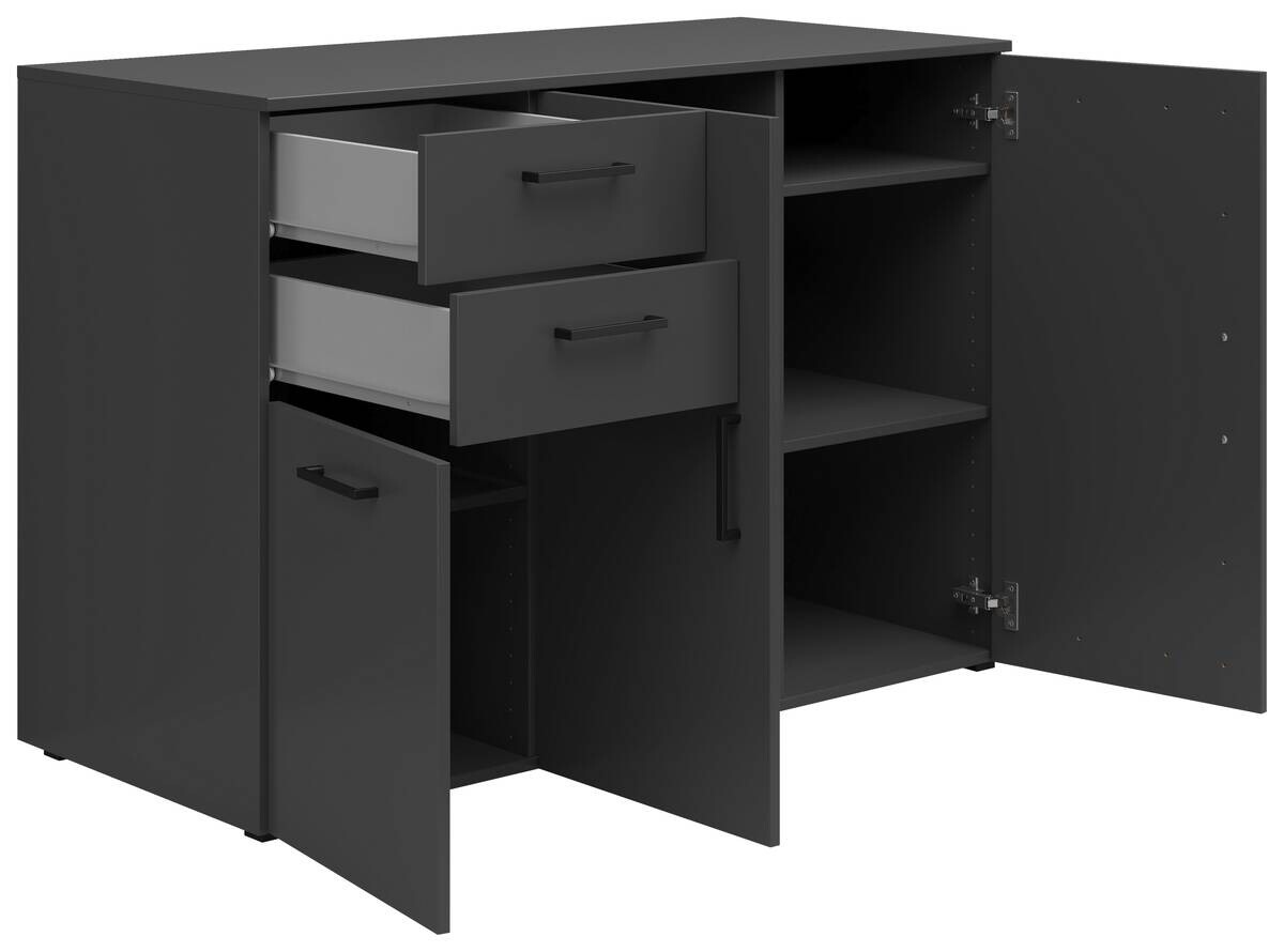Kommode Multi-Stauraum Typ 29 anthrazit B/H/T: ca. 120x83x52 cm