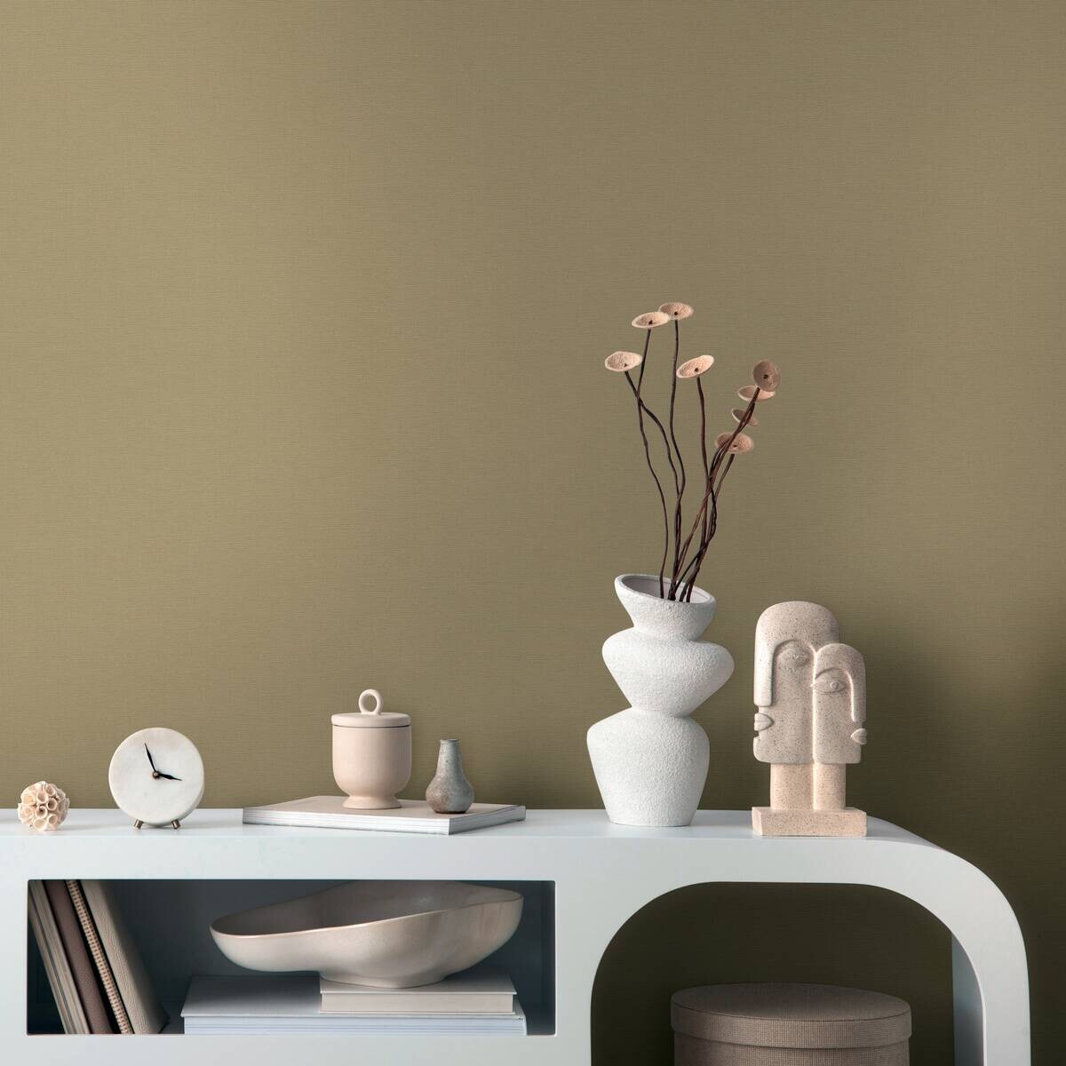 A.S.Creation Vliestapete khaki B/H/D: ca. 53x1005x8,3 cm