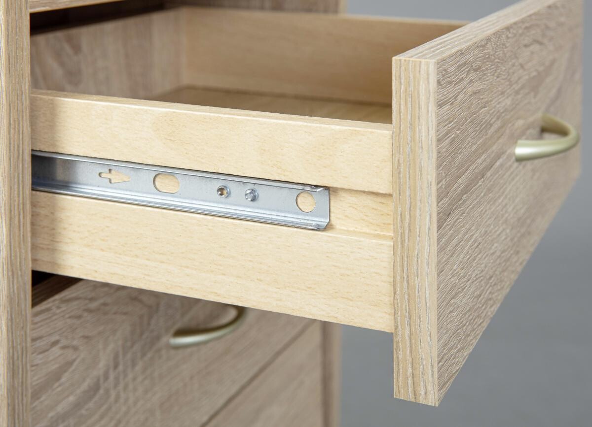 Rollcontainer Novi Eiche Sonoma Nachbildung B/H/T: ca. 40x65x36 cm