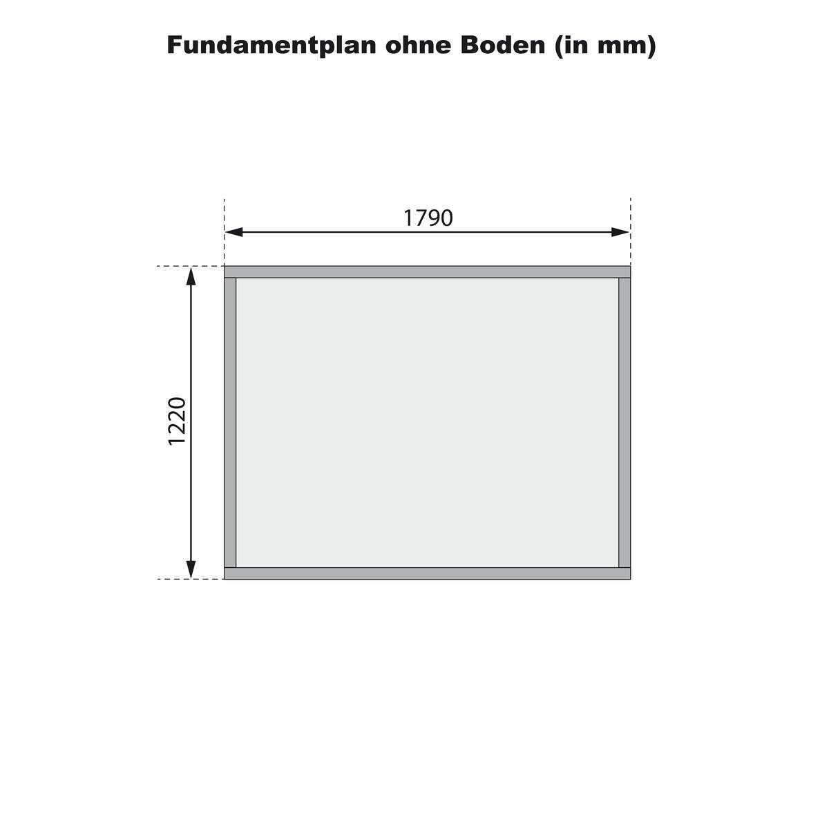 Karibu Gartenhaus Tony 0 natur B/H/T: ca. 182x219x126 cm