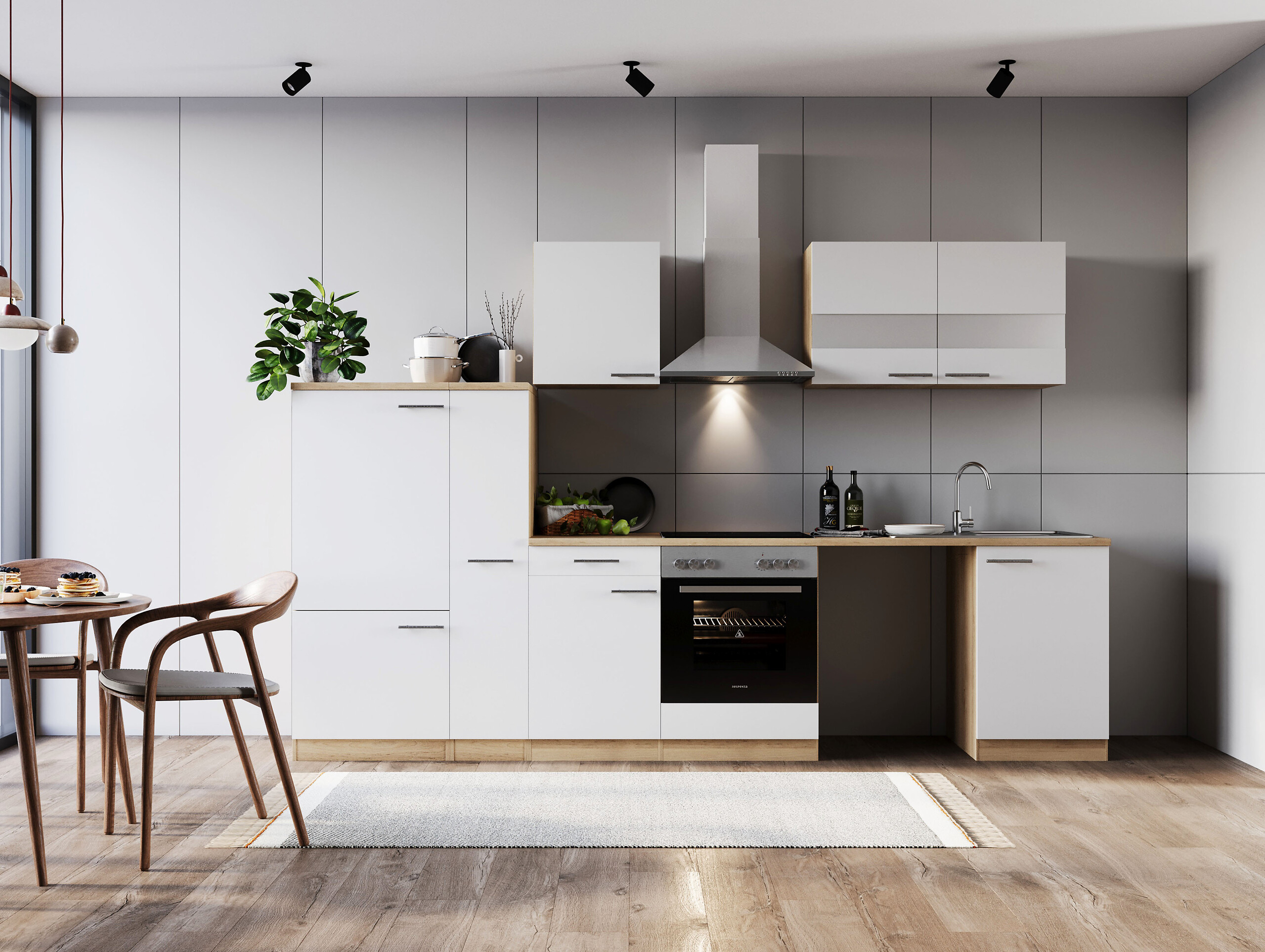 Respekta Küchenblock Merle weiß B/H/T: ca. 310x200x60 cm Respekta Küchenblock Merle weiß B/H/T: ca. 310x200x60 cm