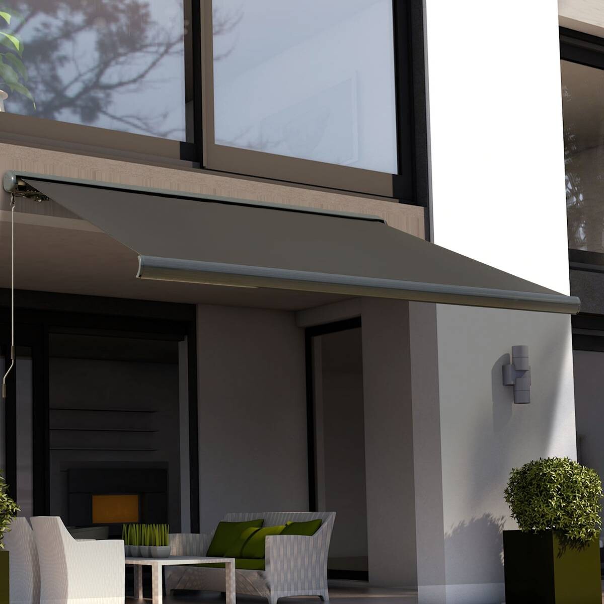 Outsunny Elektrische Markise dunkelgrau B/L: ca. 250x300 cm