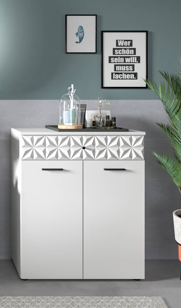 Badkommode Prisma weiß B/H/T: ca. 70x85x34 cm