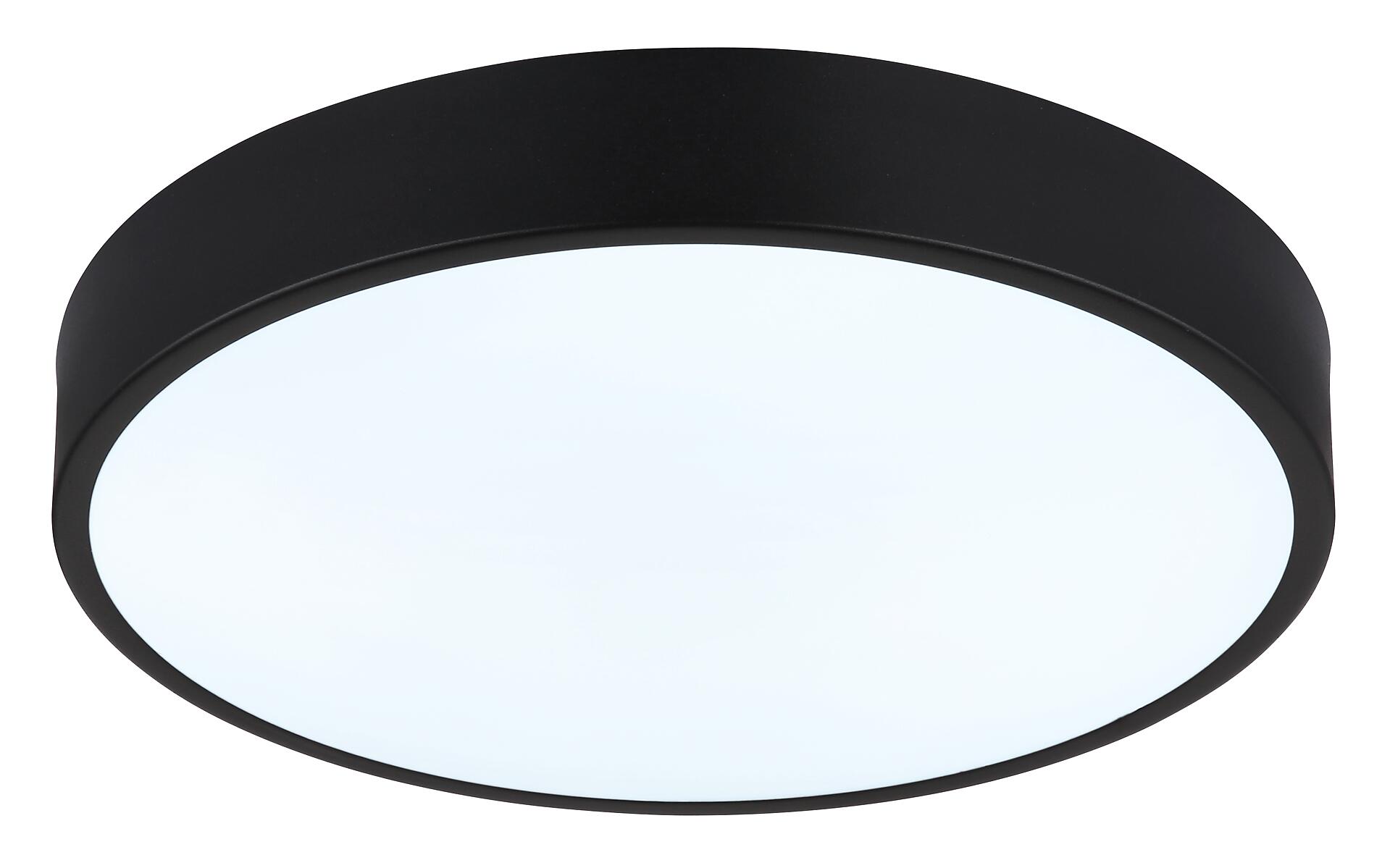 GLOBO LED-Deckenleuchte Opal mattschwarz Kunststoff Metall H/D: ca. 7x33,2 cm 1 Brennstellen