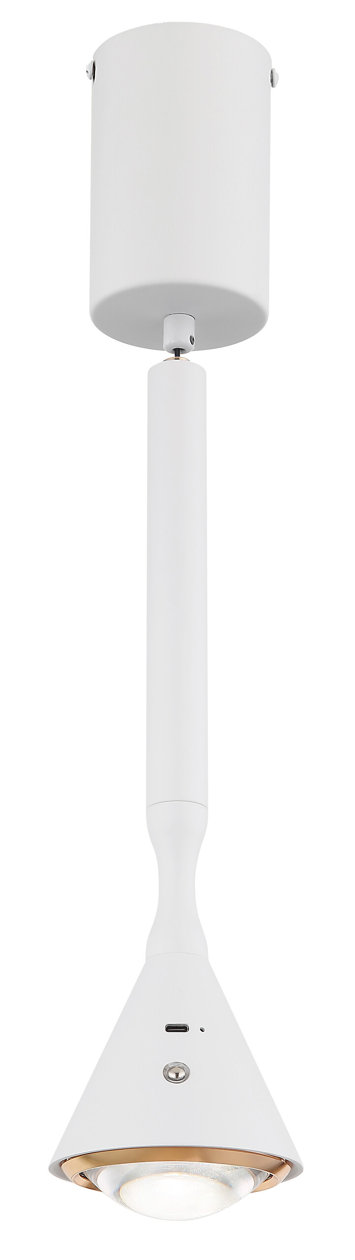 GLOBO Hängeleuchte weiß Opal Kunststoff Metall H/D: ca. 150x9,9 cm 1.0 Brennstellen