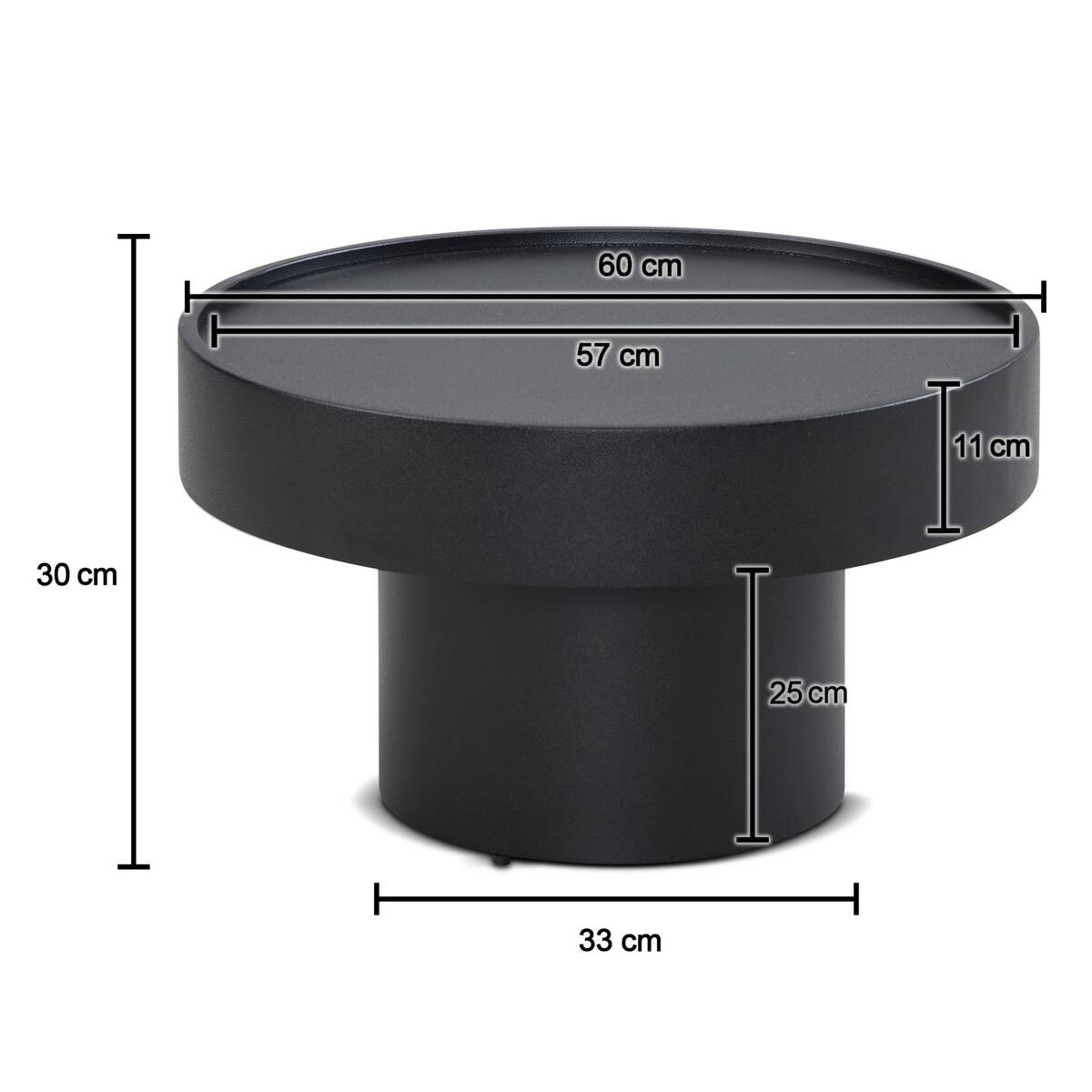 Wohnling Couchtisch B/H/T: ca. 60x30x60 cm