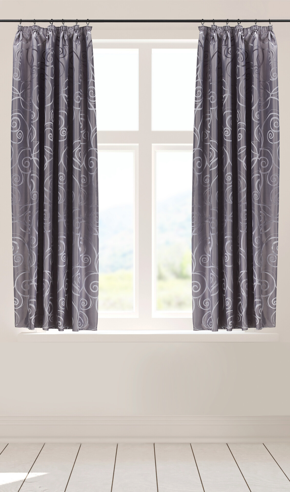 silver edition Dekovorhang Triest silber B/H: ca. 140x175 cm