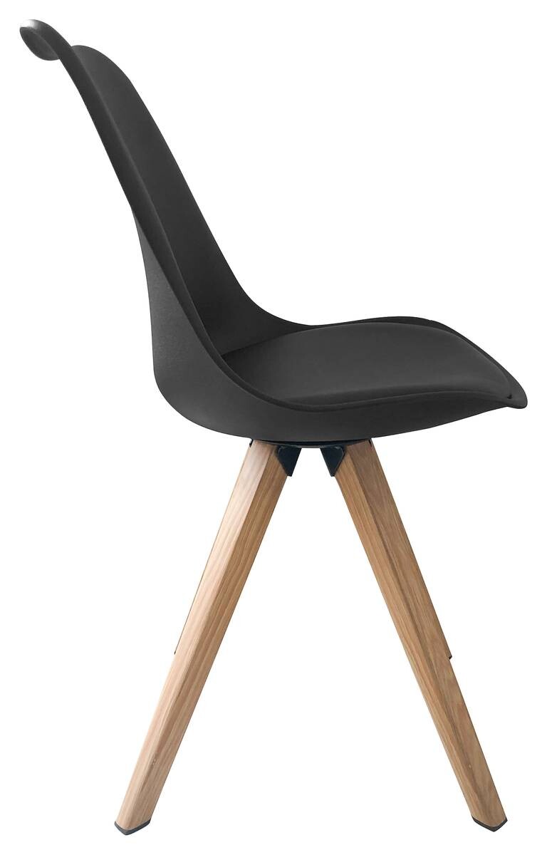 Stuhl KIRA 2er-Set schwarz Kunststoff B/H/T: ca. 48x86x55,5 cm