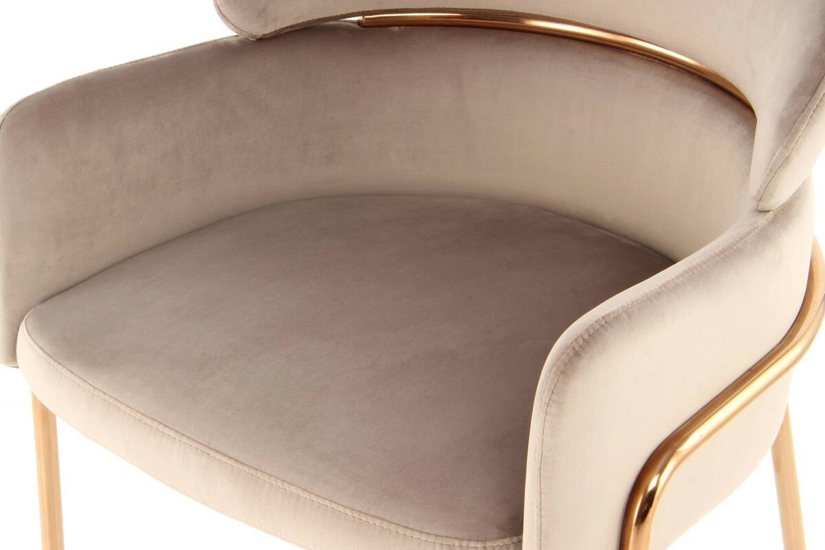 Stuhl Corey 100 taupe Microfaser B/H/T: ca. 58x79x57 cm