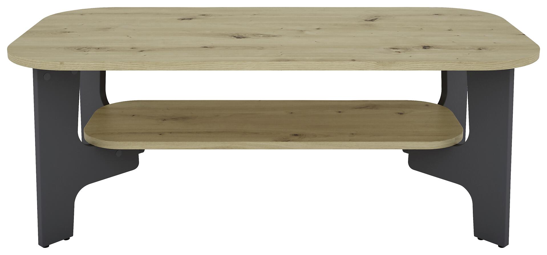 byLIVING Couchtisch JONNY Eiche anthrazit Holzwerkstoff Holzwerkstoff B/H/T: ca. 110x42,5x55 cm