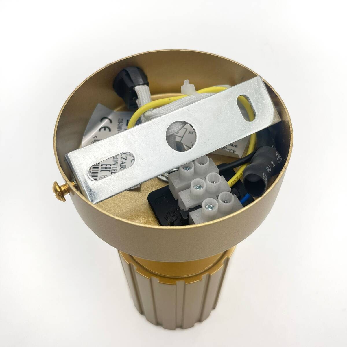 Lamkur Wandleuchte Prisma gold Stahl B/H/L: ca. 8x16x8 cm GU10 1 Brennstellen