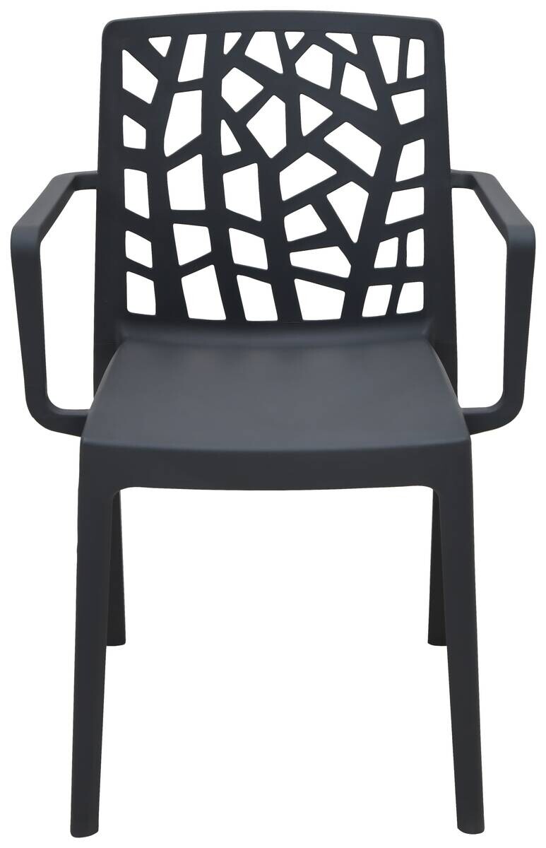 POCOline Stapelstuhl Florenz dunkelgrau Kunststoff B/H/L: ca. 53x82x55 cm