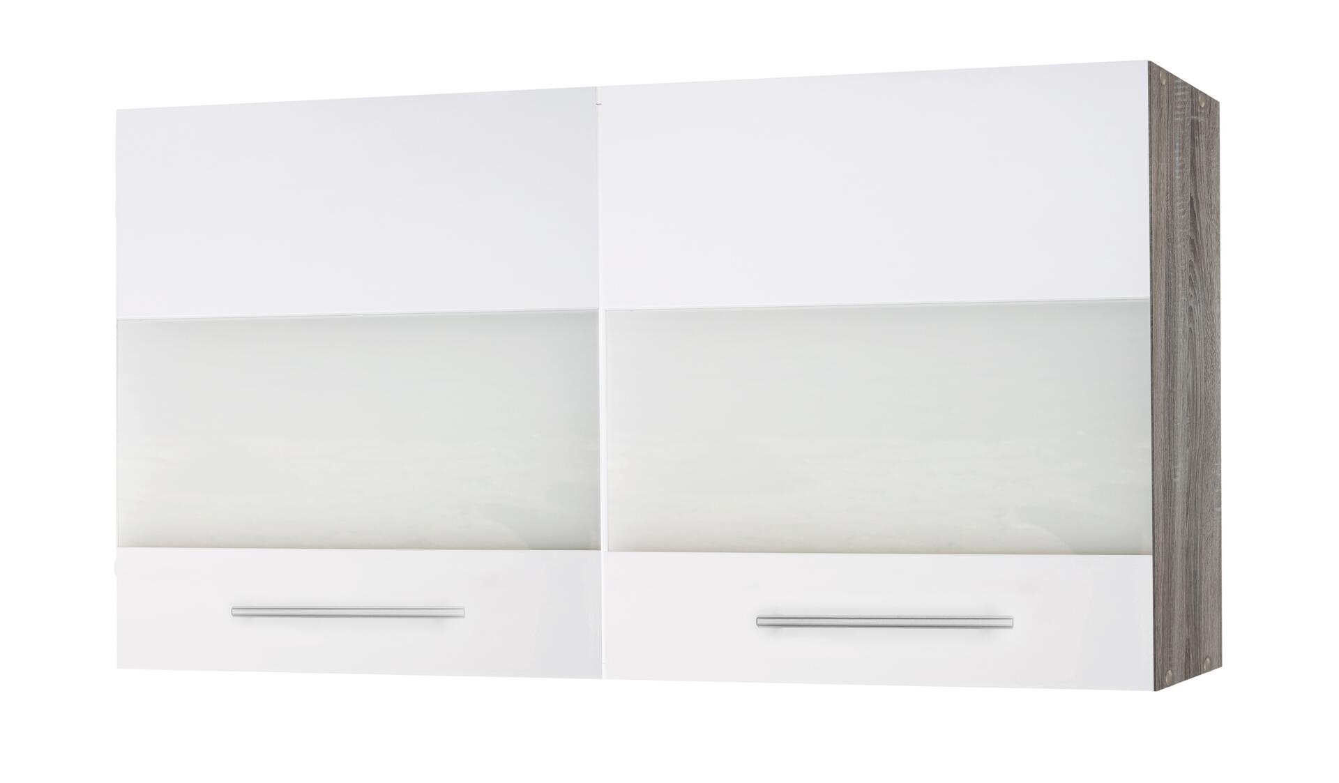 Glashängeschrank weiß Hochglanz B/H/T: ca. 100x64x35 cm