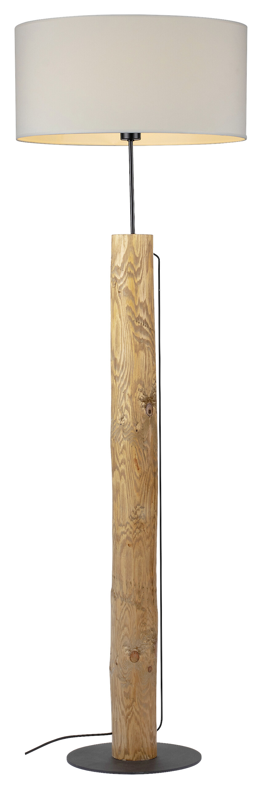 SPOT Light Stehleuchte Pino weiß natur Textil Kiefer H/D: ca. 161x50 cm E27 1 Brennstellen