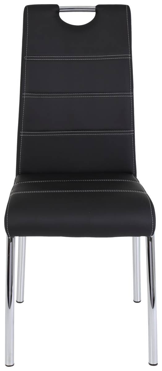 Stuhl Susi 4er Set schwarz Kunstleder B/H/T: ca. 44x98x61 cm