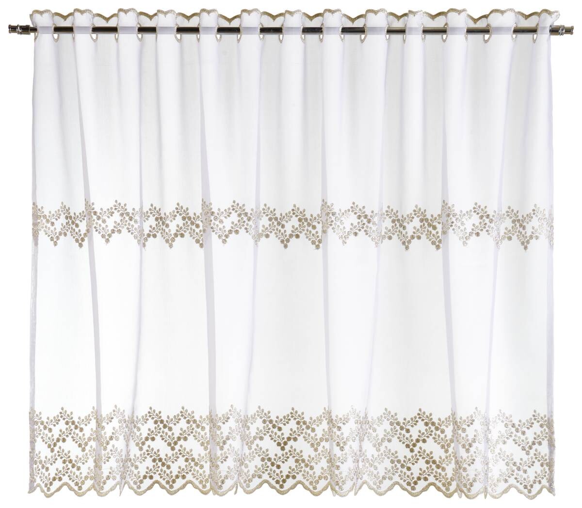 POCOline Scheibengardine Petra weiß B/L: ca. 75x110 cm