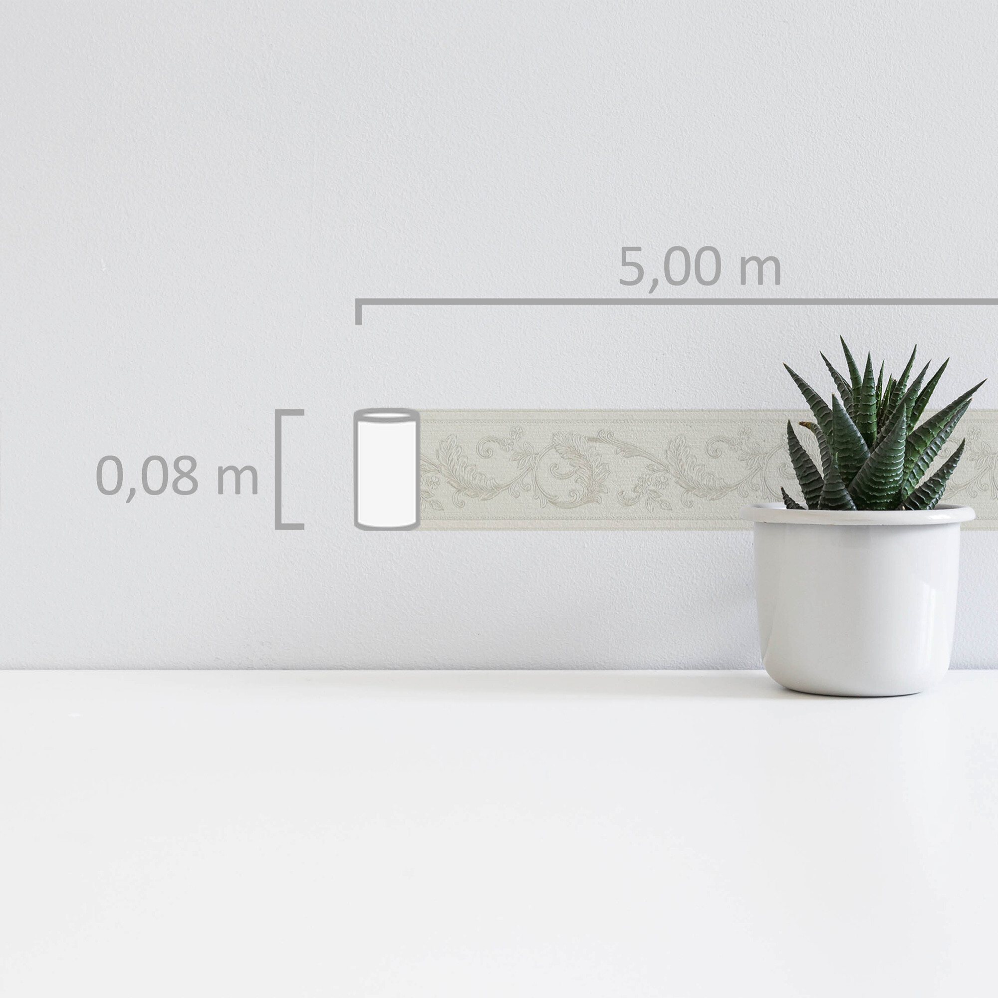 A.S.Creation Bordüre creme B/H/D: ca. 8x500x7 cm