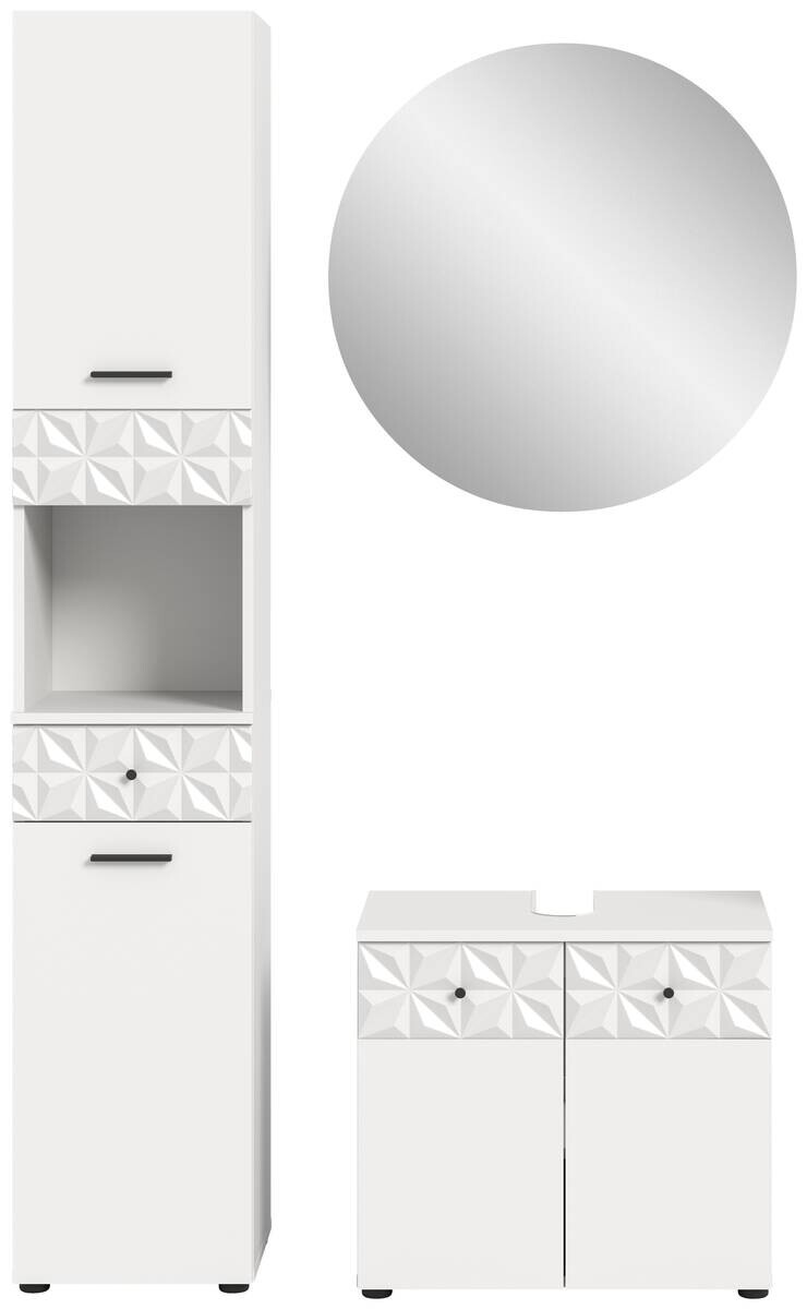 Badezimmer-Set Prisma weiß B/H/T: ca. 110x187x37 cm