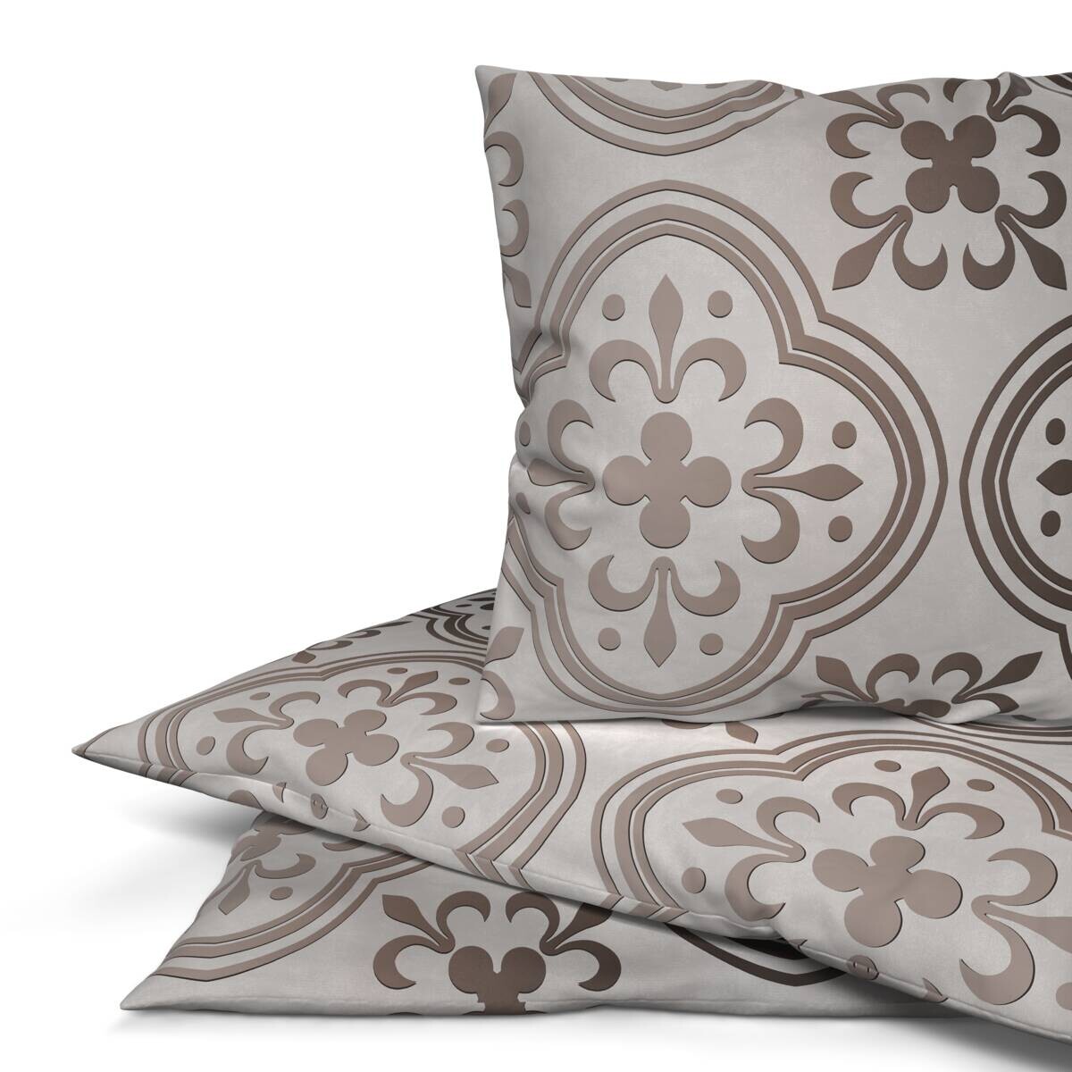 Baumwoll Bettwäsche Renforce braun Baumwolle B/L: ca. 135x200 cm