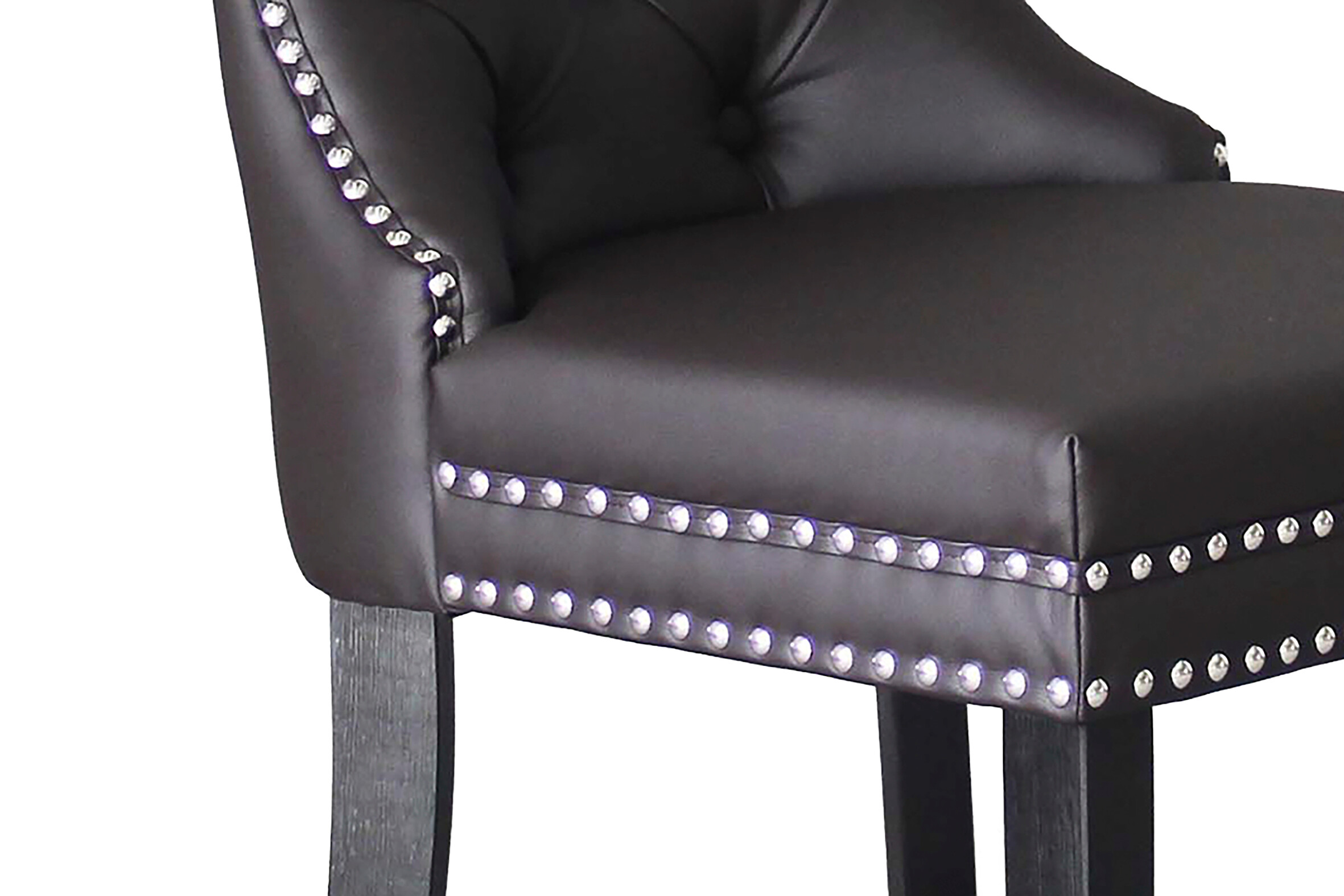 Stuhl DOMINO, 2er-Set schwarz braun Kunstleder B/H/T: ca. 48,5x93x61 cm