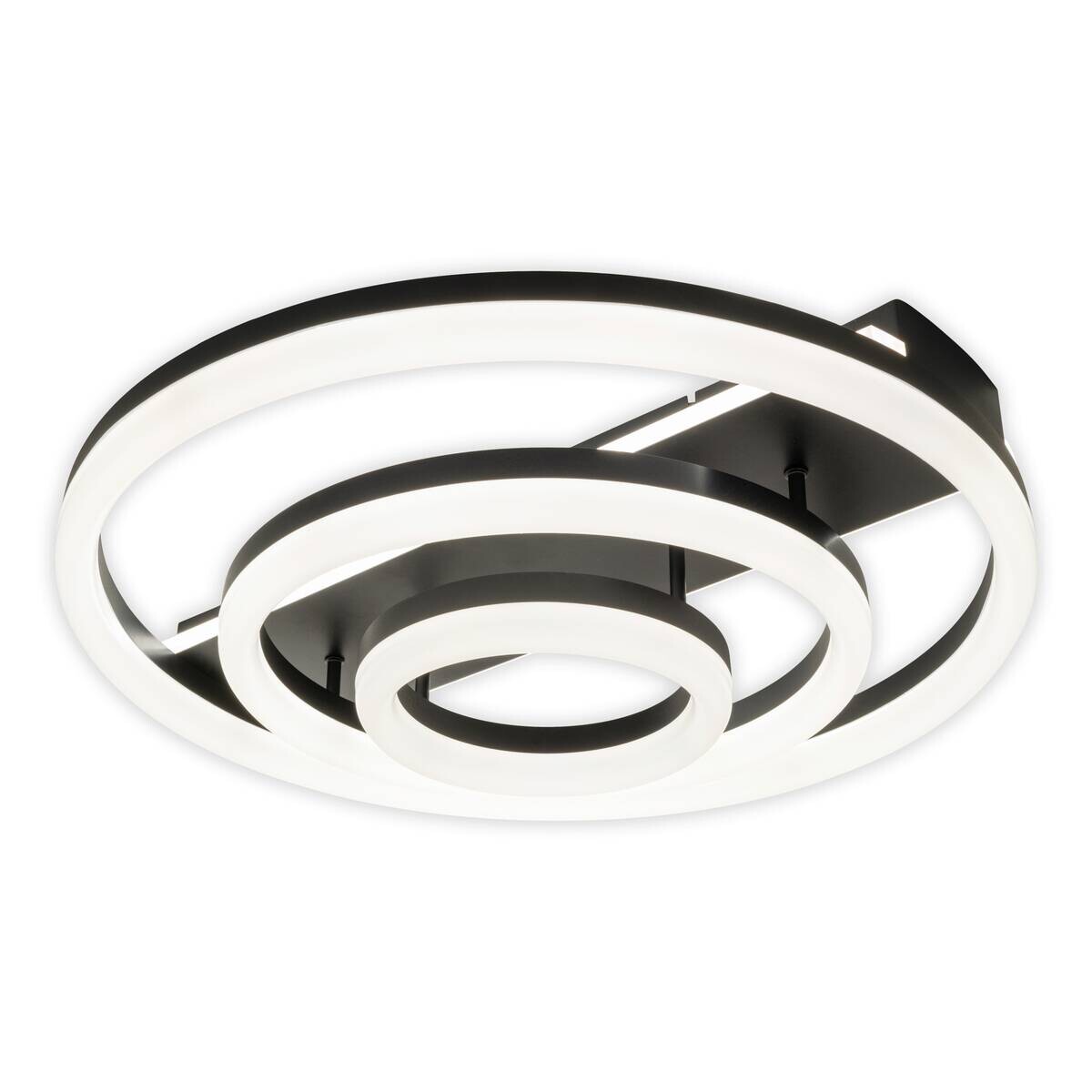 Näve Leuchten Deckenleuchte 1403522 schwarz Kunststoff Metall B/H/T: ca. 60x15,5x60 cm 5 Brennstellen