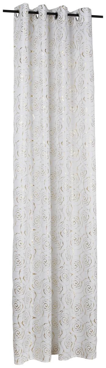 silver edition Ösenvorhang Glamour weiß B/L: ca. 135x245 cm