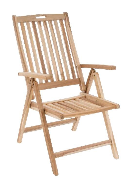 VCM Gartenstuhl braun Teakholz B/H/T: ca. 56x110x75 cm