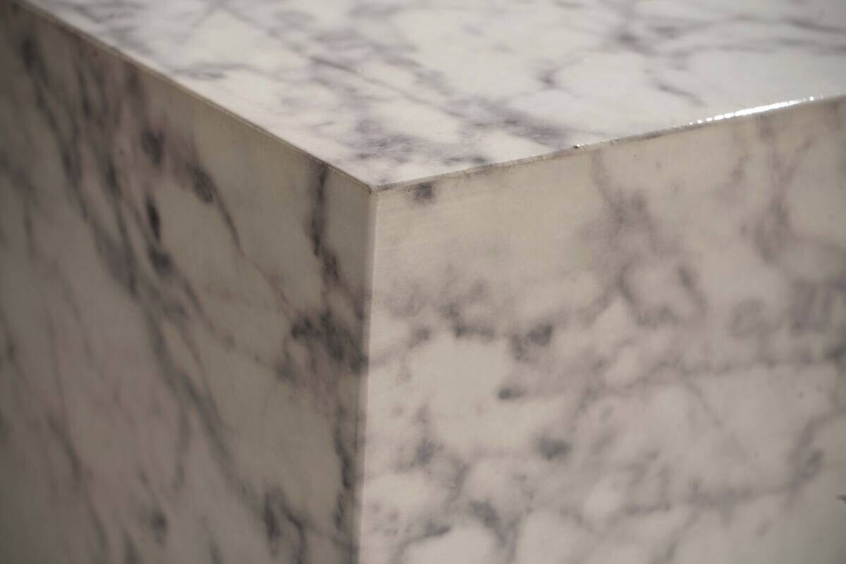 Wohnling Couchtisch Marmoroptik MDF B/H/T: ca. 40x45x40 cm