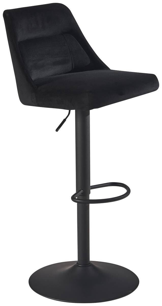 Barhocker schwarz schwarz Samt Eisen B/H/T: ca. 45x106x51 cm