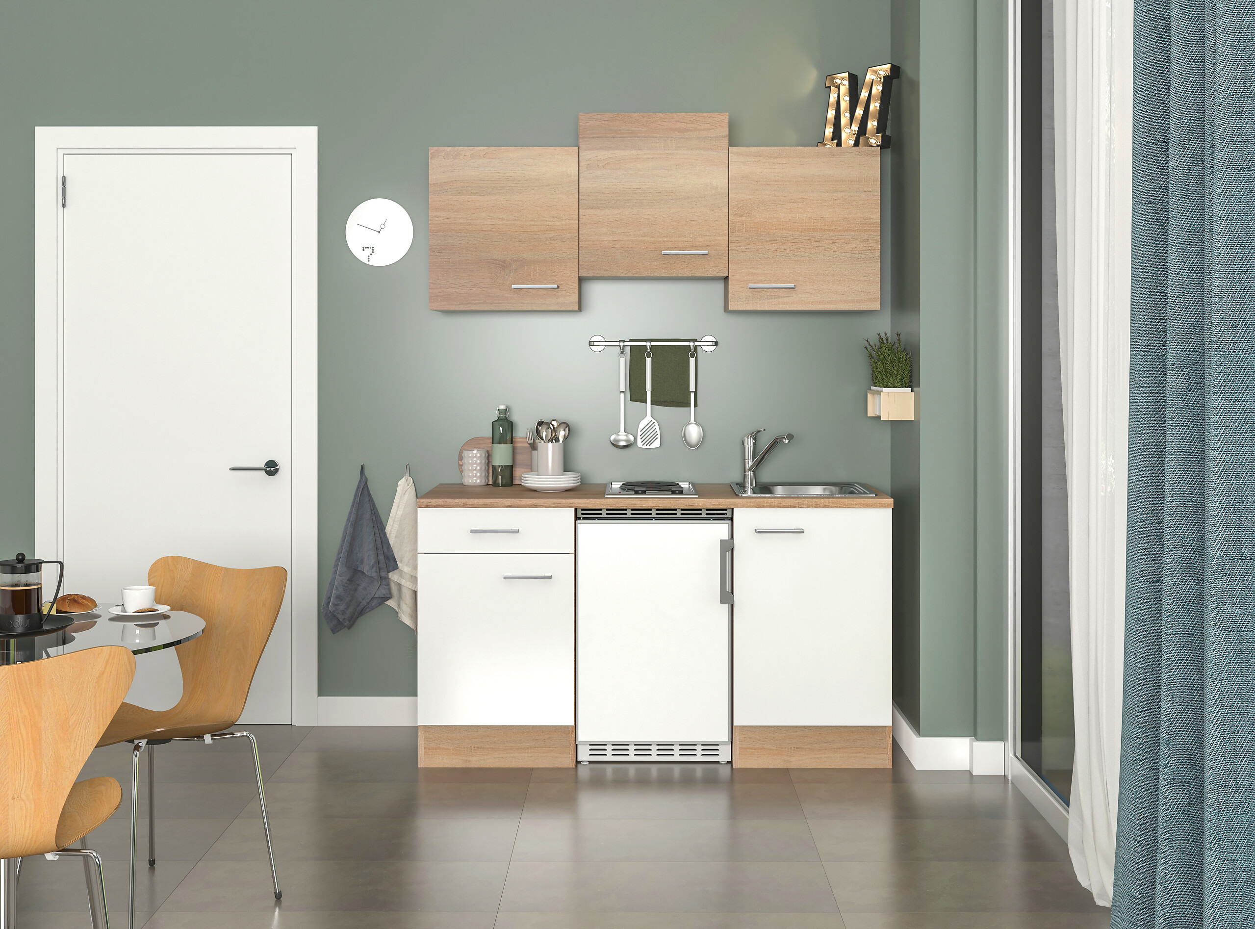 Küchenblock Samoa weiß B/H/T: ca. 151x226x60 cm Küchenblock Samoa weiß B/H/T: ca. 151x226x60 cm